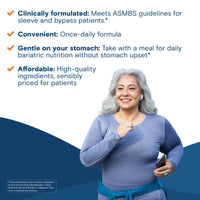 Thumbnail for Bariatric Fusion One Per Day Bariatric Multivitamin with Iron for Women | with Hair and Nails Vitamins Blend | Gastric Bypass and Sleeve Gastrectomy | 30 Capsules | 1 Month Supply