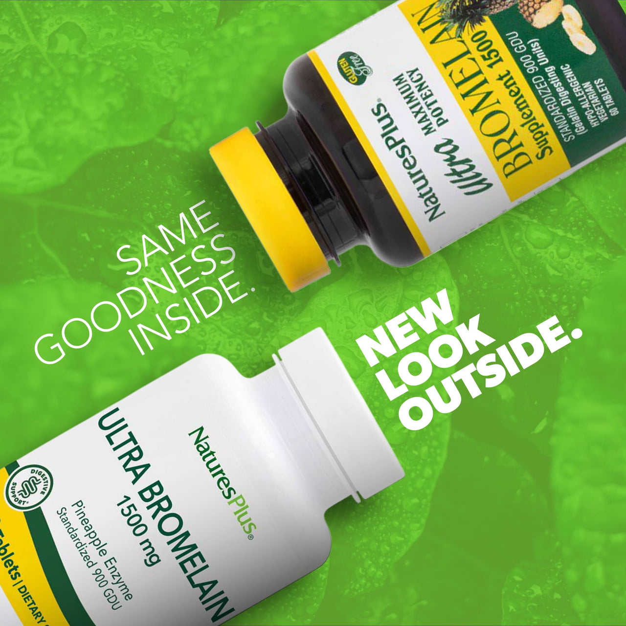 NaturesPlus Ultra Bromelain - 60 Tablets - 1500 mg of Pineapple Bromelain - Provides Joint Support and Promotes Digestive Health - 60 Servings