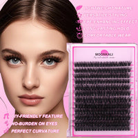 Thumbnail for Lash Clusters Wispy 80D Eyelash Clusters D Curly 12-20MM Mix Length Cluster Eyelash Extensions Thick Volume Individual Lashes Clusters DIY Eye Lash Extension 3D Eyelashes Clusters at Home By MOONKALI