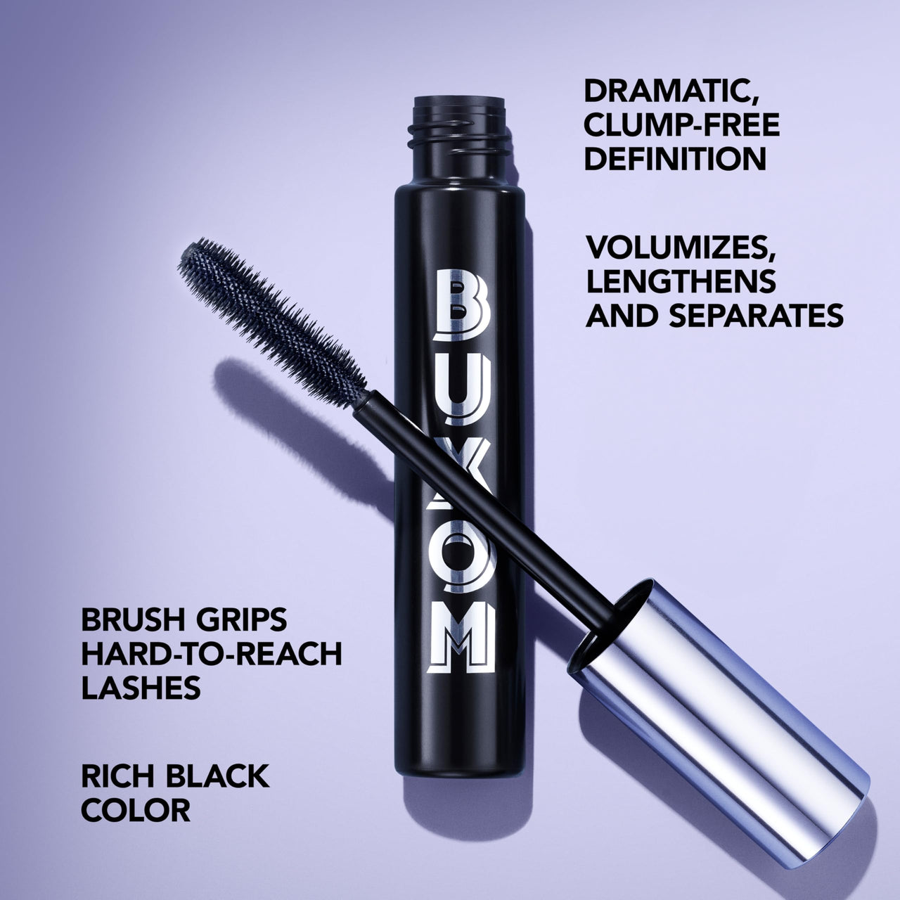 BUXOM Lash Volumizing Mascara, Blackest Black, Full Size