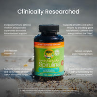 Thumbnail for Nutrex Hawaii Pure Hawaiian Spirulina Gummies – Sugar-Free, Vegan Superfood Plus Vitamin D3, Farm Grown in Kona, Non-GMO, 60 Count