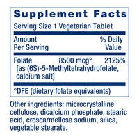 Thumbnail for Life Extension High Potency Optimized Folate – L-methylfolate – Folic Acid, 8500 mcg DFE – Heart & Brain Support, Healthy Homocysteine Levels – Gluten-Free, Non-GMO, Vegetarian – 30 Tablets