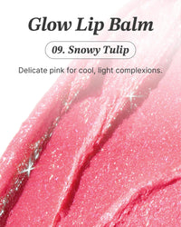 Thumbnail for Glint Glow Lip Balm (Snowy Tulip, 0.1oz) - Moisturizing Stain Lipstick with Shine for Natural Lips, Tinted Treatment. Luxurious Korean Skin Care Makeup. Chapped, Dry, Cracked