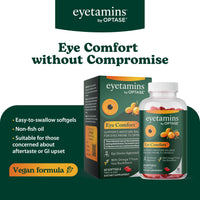 Thumbnail for eyetamins® by OPTASE® Eye Comfort™ - 60 Softgels - Eye Doctor Recommended - an Omega-Based Eye Supplement formulated to Support Moisture Balance and Eye Comfort from Within. Plant Based Soft gels.