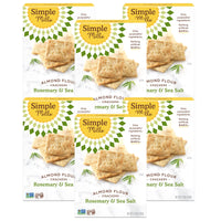 Thumbnail for Simple Mills Almond Flour Crackers, Rosemary & Sea Salt, Gluten Free, Flax Seed, Sunflower Seeds, Corn Free, Good for Snacks, Made with whole foods, 6 Count (Packaging May Vary)