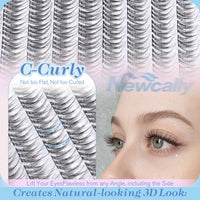 Thumbnail for Natural Lash Clusters Kit DIY Lash Extension Kit Wispy Eyelash Extension Kit C-curly Individual Lashes Kit 9-12MM Short Eyelash Clusters with Lash Remover by Newcally