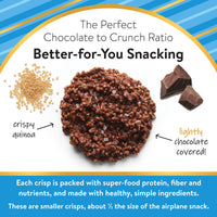 Thumbnail for Undercover Snacks Chocolate Quinoa Crisps Snacks - Dark Chocolate + Sea Salt | 70-Count, Individually Wrapped Crisps | Gluten Free, Nut-Free, Allergen Friendly, Kosher, Plant-Based, NOT AIRLINE SIZE