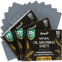 Thumbnail for Natural Oil Blotting Sheets for Face with Bamboo Charcoal - 25% Larger - 3pk/300 Makeup Friendly Oil Absorbing Sheets for Face - Easy Dispensing Blotting Papers - Perfect for Keeping in Purse