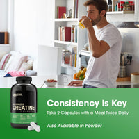 Thumbnail for Optimum Nutrition Micronized Creatine Monohydrate Capsules, Keto Friendly, 2500mg, 200 Capsules (Packaging May Vary)