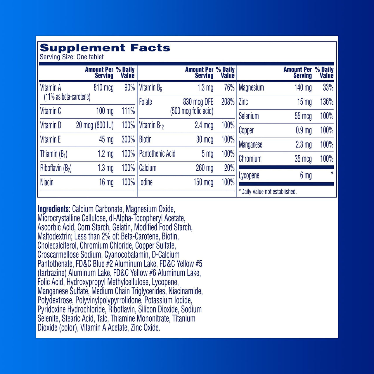 One A Day Men's Pre-Conception Health Multivitamin to Support Healthy Sperm, Supplement for Men with Vitamin C, Vitamin E, Selenium, Zinc, and Lycopene, 30 Count