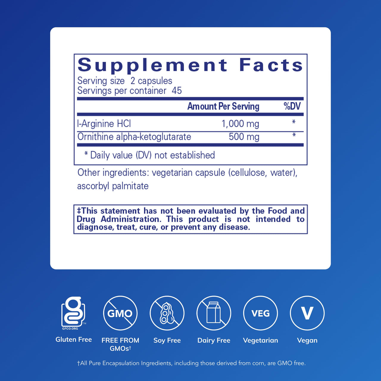 Pure Encapsulations Growth Hormone Support - Arginine & Ornithine Amino Acid Blend - Supports Healthy Hormone Balance - Muscles & Training Support - Gluten-Free & Non-GMO - 90 Capsules