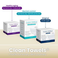 Thumbnail for Clean Skin Club Bamboo Viscose Clean Towels® XL 100% USDA Biobased Face Towel, Disposable Face Towelette, Makeup Remover Dry Wipes, Ultra Soft, 50 Ct, 1 Pack