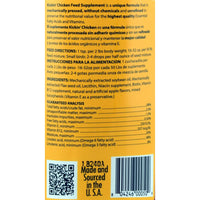Thumbnail for Healthy Coat Kickin Chicken Feed Supplement, Quart, for Better Plumage, Eggs, Immune System, and Attitude