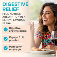 Thumbnail for Zenwise Health Chewable Papaya Enzymes for Digestion & Gut Support - Chewable Digestive Enzyme Blend with Papain and Bromelain for Digestive Health & Bloating Relief - Women & Men - 30 Tablets