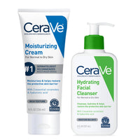 Thumbnail for CeraVe Hydrating Skin Care Set, 8oz Moisturizing Cream & 8oz Hydrating Facial Cleanser, Ceramides + Hyaluronic Acid Moisturizer and Face Wash, Accepted by National Eczema Association