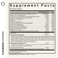 Thumbnail for Codeage Clearface Pantothenic Acid, Niacin Supplement, Vitamins A, C, D3, E, Probiotics, Zinc, Riboflavin, Thiamin, L-Lysine HCL & Omega-3, Niacinamide, Skin Botanical Blend - Non-GMO - 90 Capsules