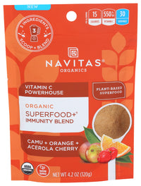 Thumbnail for Navitas Organics Organic Superfood+ Immunity Blend, Gluten Free, Non GMO, 4.2 Ounce (Pack of 1)