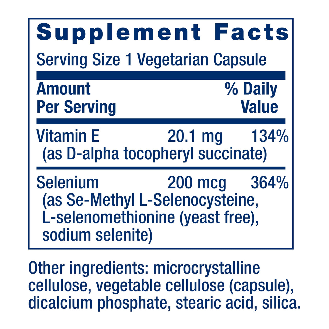 Life Extension Super Selenium Complex, 200 mcg – 3 Forms of Selenium, Vitamin E – Cellular Health & Longevity Support – Gluten-Free, Non-GMO, Vegetarian, 1 Daily – 100 Capsules