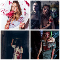 Thumbnail for BOBISUKA 3PCS Halloween Fake Blood Makeup Kit - Coagulated 1.41oz + Spray 1.76oz + Dripping 1.76oz, Realistic Washable SFX Makeup for Zombie Monster Mouth Clothes Dress Up