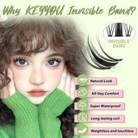 Thumbnail for KEYYOU Fairy Lash Clusters Kit, Manga Eyelash Extension Kit at Home, 144pcs D Curl Wispy Natural Invisible Band Lash with Waterproof Lash Extensions Kit (Fairy-D-8-18MIX)