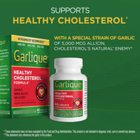 Thumbnail for Garlique Garlic Extract Supplement, Healthy Cholesterol Formula, Odorless & Vegan, 60 Caplets