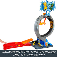 Thumbnail for Hot Wheels City Toy Car Track Set, Bat Loop Attack with Adjustable Loop & Launcher, 1:64 Scale Vehicle, Connects to Other Sets
