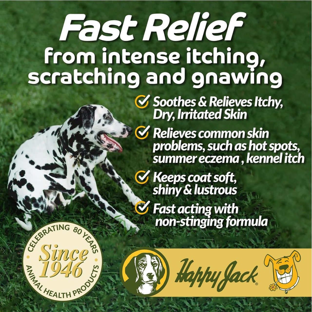 Happy Jack Skin Balm Hot Spot & Itchy Skin Relief for Dogs, Cats & Horses (4 oz), Softens, Aids Healing of Hot Spots, Fast Relief to Intense Itching, Scratching & Gnawing