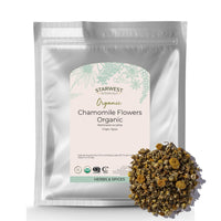 Thumbnail for Starwest Botanicals Organic Chamomile Flowers Whole - Dried Loose Leaf Herb for Tea, Herbal Lotions, & Baking, Sourced from Egypt, Certified Kosher, Non-GMO - Bulk 1 lb Bag
