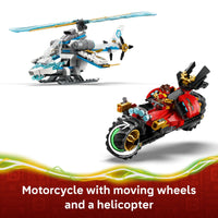 Thumbnail for LEGO NINJAGO Ninja Vehicle Tree House Battle Building Toy for Boys, Girls, & Kids, Ages 7+ - Ninja Playset W/5 Minifigures, Motorcycle & Helicopter Toys - Gift Idea for Birthdays - 71857