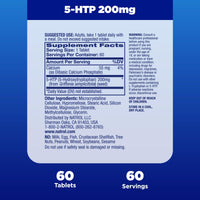 Thumbnail for Natrol 5-HTP 200mg Dietary Supplement to Support a Balanced Mood, 60 Time Release Tablets, 60 Day Supply