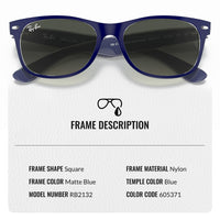 Thumbnail for Ray-Ban RB2132 NEW WAYFARER COLOR MIX Square Shaped Non-Polarized Sunglasses for Men & Women – Includes Official RAYBAN Eyewear Kit – Ideal Formal & Casual Wear Sunglasses – Grey Lens