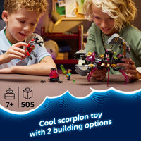 Thumbnail for LEGO DREAMZzz Nightmare Scorpion Digger Building Toy for Boys & Girls - Pretend Play Set for Kids, Ages 7+ - with 2 Build Options, 3 Minifigures & Treasure Creature - Gift Idea for Birthdays - 71513