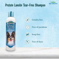 Thumbnail for Bio-Groom Protein Lanolin Dog Shampoo – Tear-Free Pet Shampoo, Dog Bathing Supplies, Puppy Wash, Cat & Dog Grooming Supplies, Cruelty-Free, Made in USA, Tearless Dog Products – 12 fl oz 1-Pack