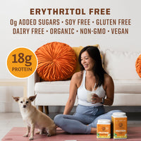 Thumbnail for Clean Vegan Protein Powder Vanilla | Organic Protein Powder Plant Based Formula with 5 Superfood Blend Sprouted & Fermented | Non-GMO Low Carb Soy Dairy & Gluten Free (Vanilla, 30 Servings)