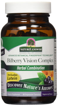 Thumbnail for Nature's Answer Bilberry Vision Complex Vegetarian Capsules, 60-Count
