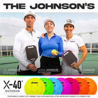 Thumbnail for Franklin Sports Outdoor - X-40 Pickleball Balls - USA (USAPA) Approved - 12 Pack Outside - Optic Yellow - US Open Ball