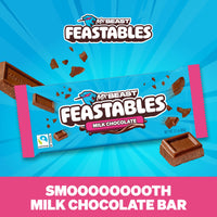 Thumbnail for MrBeast Feastables Milk Chocolate Bar, King Size, 10 Count, Creamy Milk Chocolate Candy, Fairtrade Cocoa, 2.1oz Each