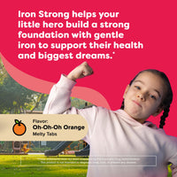 Thumbnail for Renzo's Iron Supplements for Kids, Dissolvable Vegan Iron Supplement with Vitamin C, Sugar Free, Oh-Oh-Oh Orange Flavor, 90 Melty Tabs