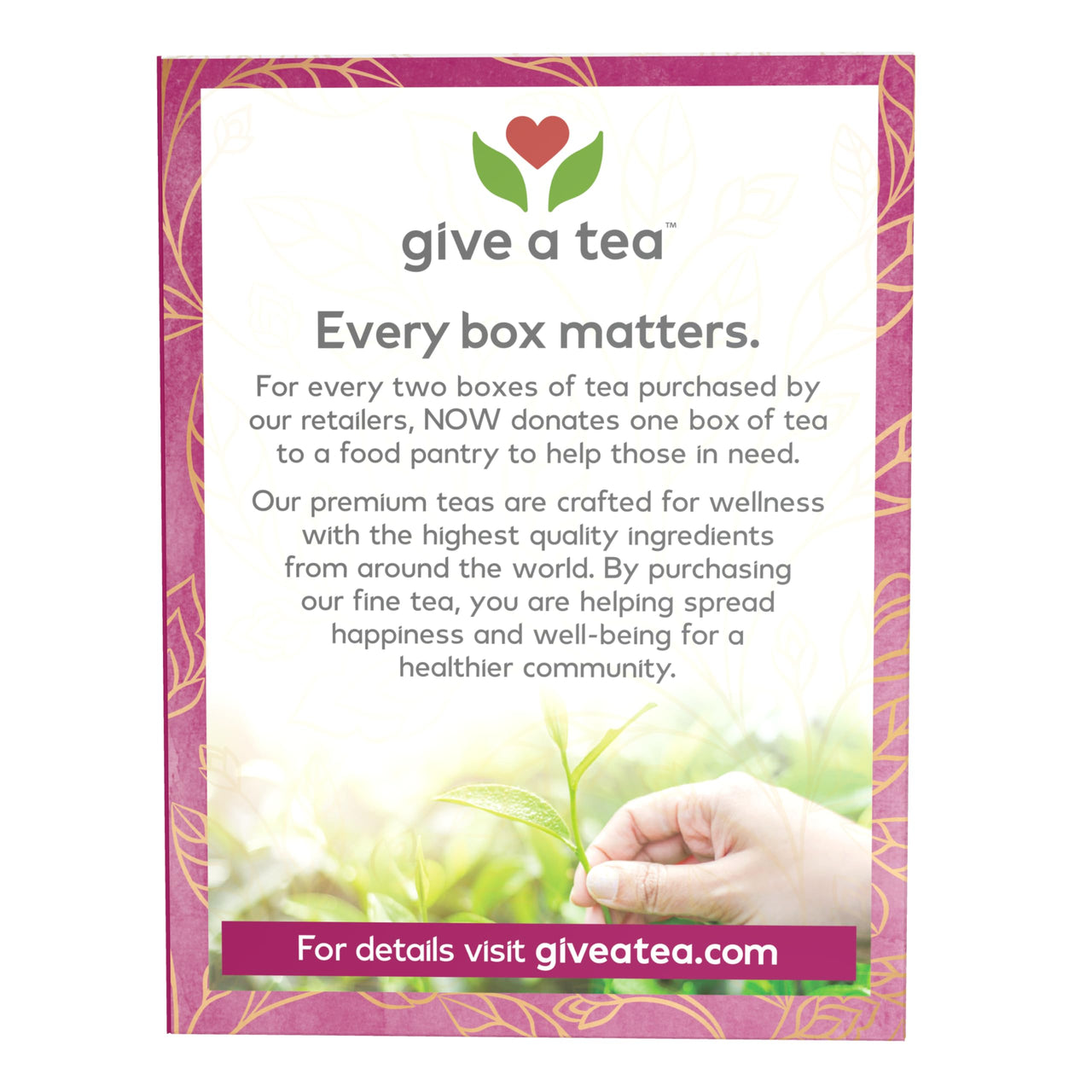 NOW Give a Tea®, Heavenly Hip Hibiscus™, Herbal Punch Tea, Everyday Wellness with the Refreshing Punch of Hibiscus Flowers, Caffeine Free, 24 Tea Bags