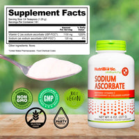Thumbnail for NutriBiotic - Sodium Ascorbate Buffered Vitamin C Powder, 8 Oz | Vegan, Non Acidic & Easier on Digestion Than Ascorbic Acid | Essential Immune Support & Antioxidant Supplement | Gluten & GMO Free