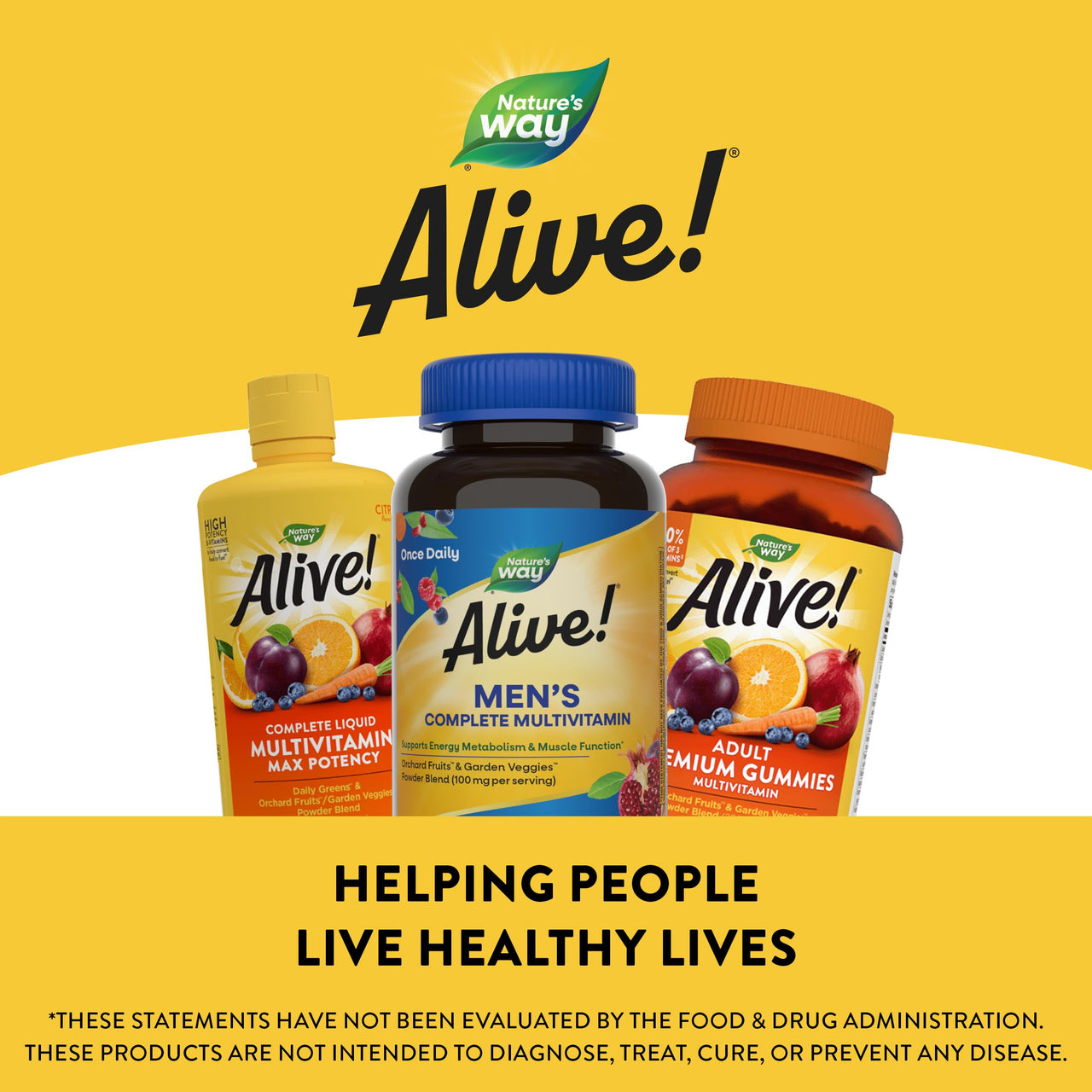 Nature's Way Alive! Men's Complete Daily Multivitamin, Supports Energy Metabolism & Muscle Function*, with B-Vitamins, Gluten Free, 130 Tablets (Packaging May Vary)