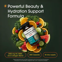Thumbnail for NatureBell Hyaluronic Acid 2,000mg with Collagen & MSM - 240 Capsules - Skin Hydration, Hair, Nail & Joint Support - Water Soluble Formula for Easy Absorption* - Non-GMO & Gluten-Free