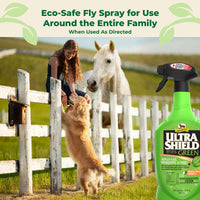 Thumbnail for Absorbine UltraShield Green All-Natural Fly & Insect Repellent for Horses & Dogs, Essential Oils Repel & Control, 32oz Spray Bottle