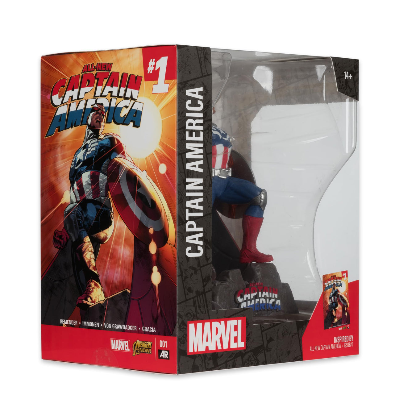 McFarlane Toys - Marvel Captain America 1:10th Scale Collectible with Scene (All-New Captain America #1)