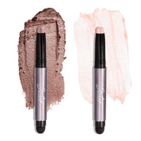 Thumbnail for Julep Eyeshadow 101 Crème-to-Powder Waterproof Eyeshadow Stick Duo – Long-Lasting, Crease-Proof, Easy Apply with Built-in Smudger - Blush Pink Shimmer & Mink Mauve Shimmer