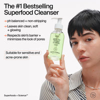 Thumbnail for Youth To The People Superfood Facial Cleanser Full Size - Kale + Green Tea Daily Face Wash, Gentle Makeup Remover, with Soothing Antioxidants for Glowing Skin, pH Balance, Clean Pores – 8 fl oz