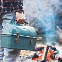 Thumbnail for Stanley Classic Lunch Box 10 qt | Vintage Metal Lunchbox | Durable Meal Container with Handle and Latch | Stores Food, Drinks, Thermos, Water Bottle | Hammertone Green