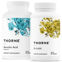 Thumbnail for THORNE - Immune & Wellness Support Bundle - Asorbic Acid & Vitamin D-5000 - Antioxidant & Immune Function - 60 Servings