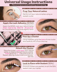 Thumbnail for Goddvenus Manga Lash Clusters Kit Natural 300 Pcs Cluster Eyelash Extensions Kit Wispy Fairy Fluffy Eyelash Clusters Anime Cosplay Individual Lash Extensions Kit CC Curve 10-16mm