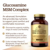 Thumbnail for Solgar Glucosamine MSM Complex, 120 Tablets - Promotes Healthy Joints - Supports Range of Motion & Flexibility - Supports Collagen - Shellfish-Free - Gluten Free, Dairy Free, Kosher - 40 Servings